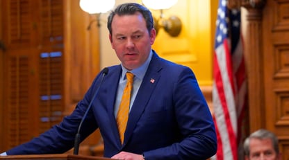 Georgia Lt. Gov. Burt Jones in the Senate chamber.
