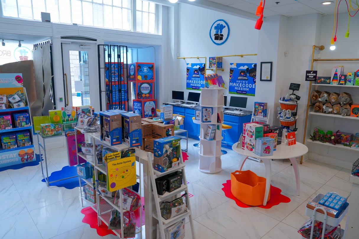A toy store filled with products.