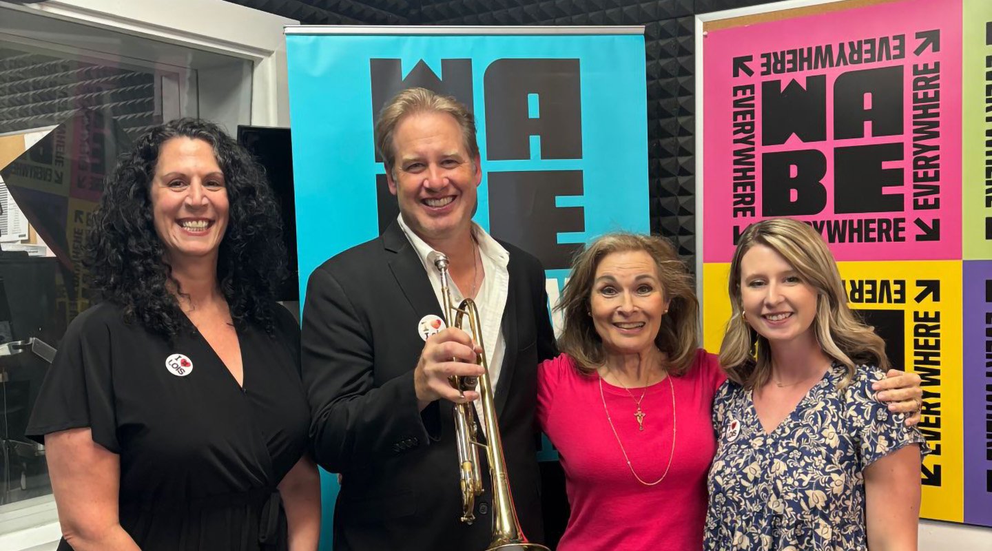 Four people in WABE studio