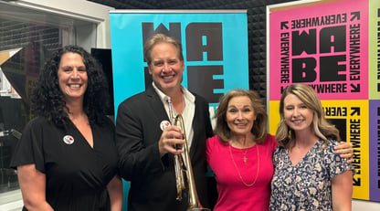 Four people in WABE studio