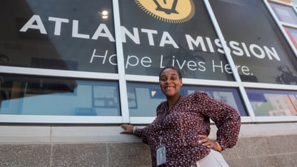 A picture of a client of the Atlanta Mission.