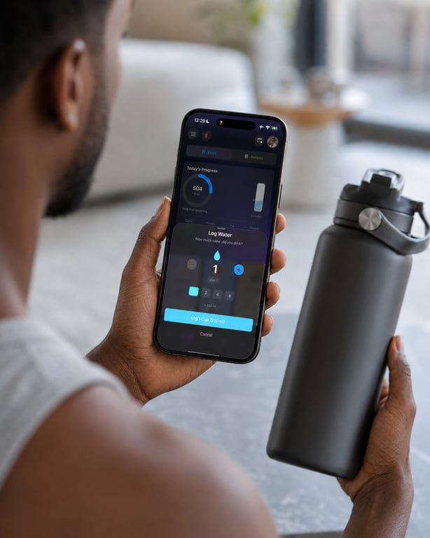 Hydration logging screen