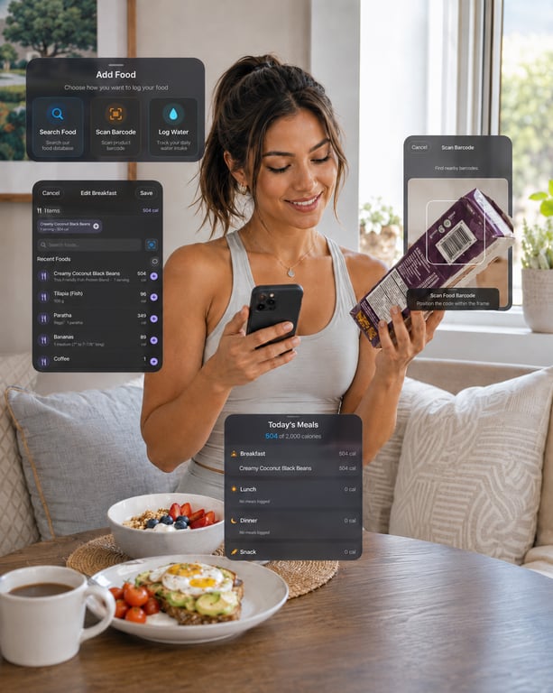Person logging a meal