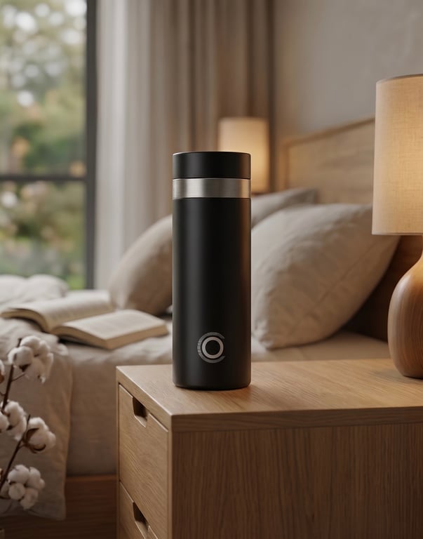 Hydra One Abyss Black on bedside table