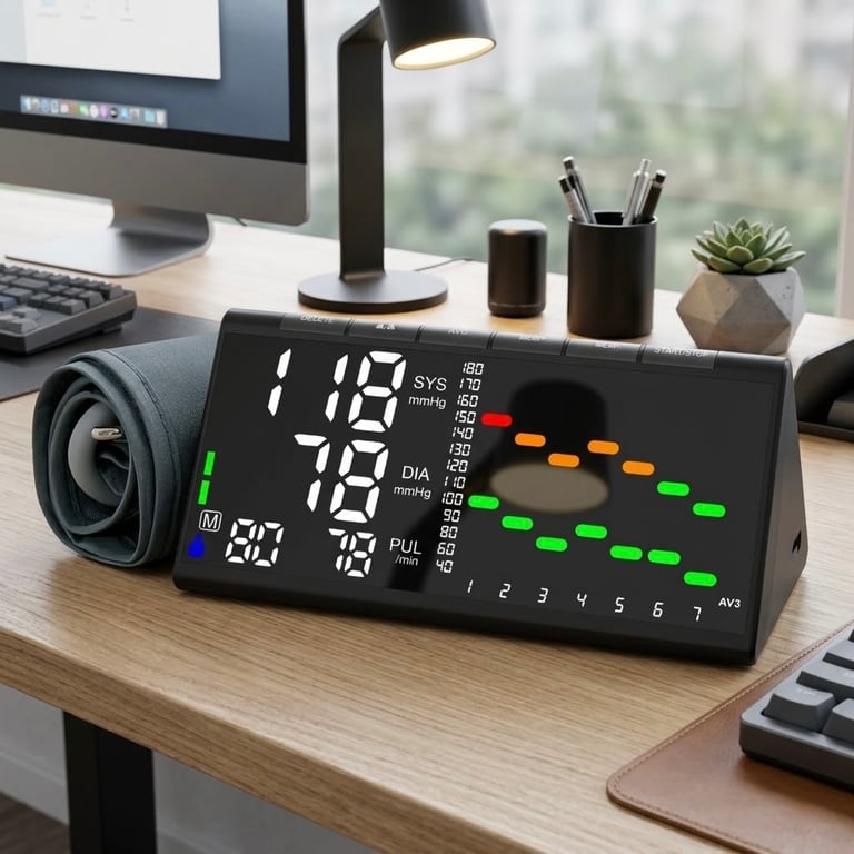 BP Monitor displaying reading