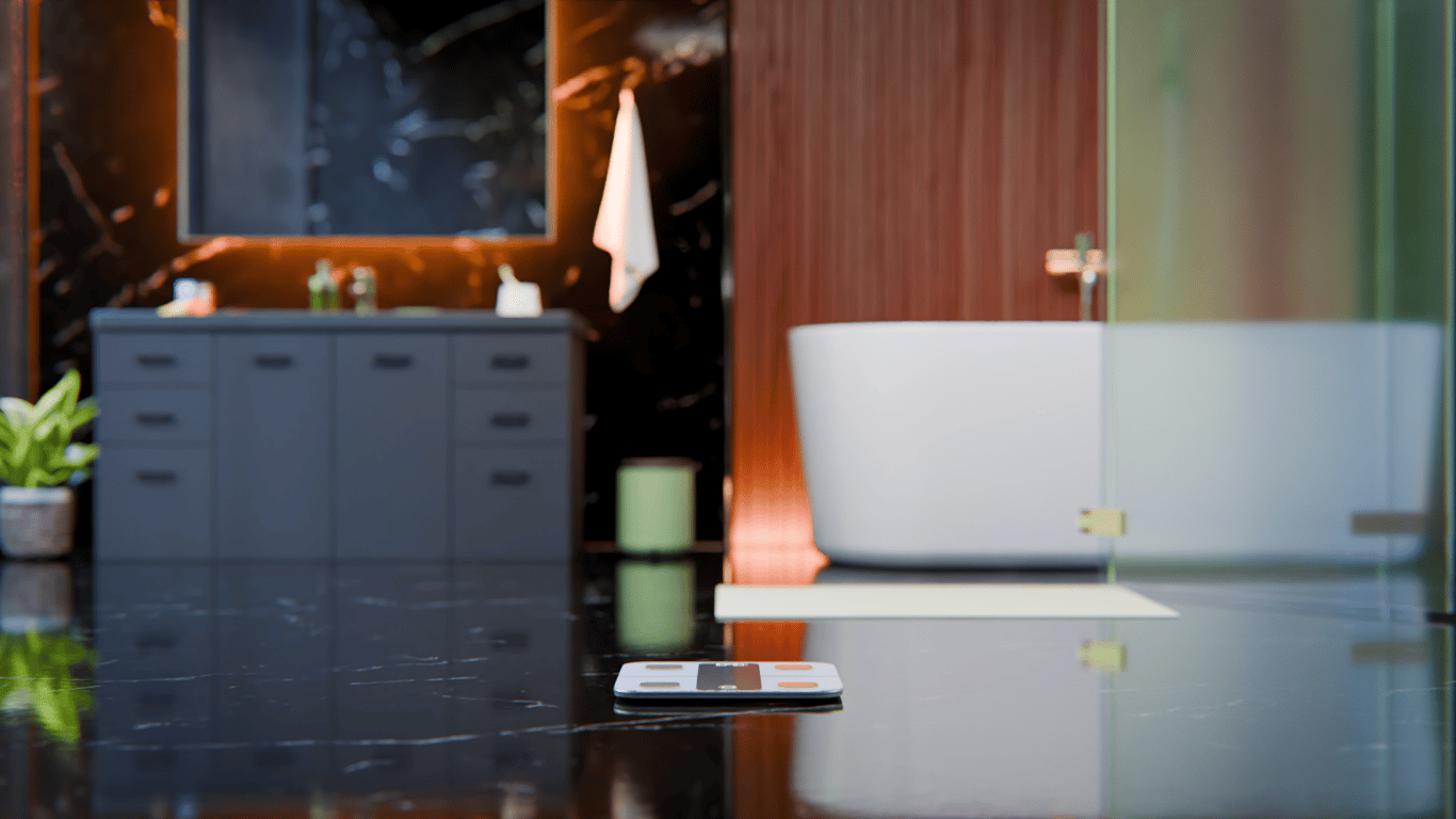 The Scale in luxury bathroom