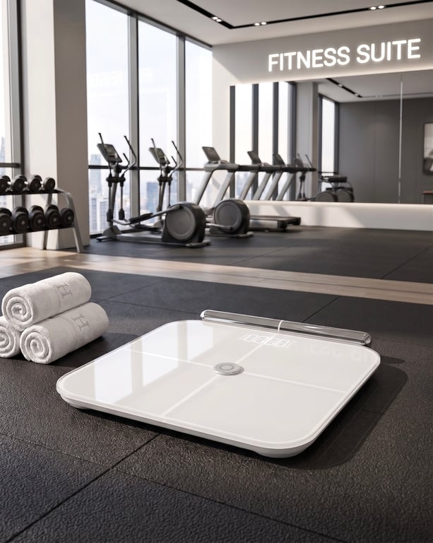 Scale Pro Frost White in fitness suite