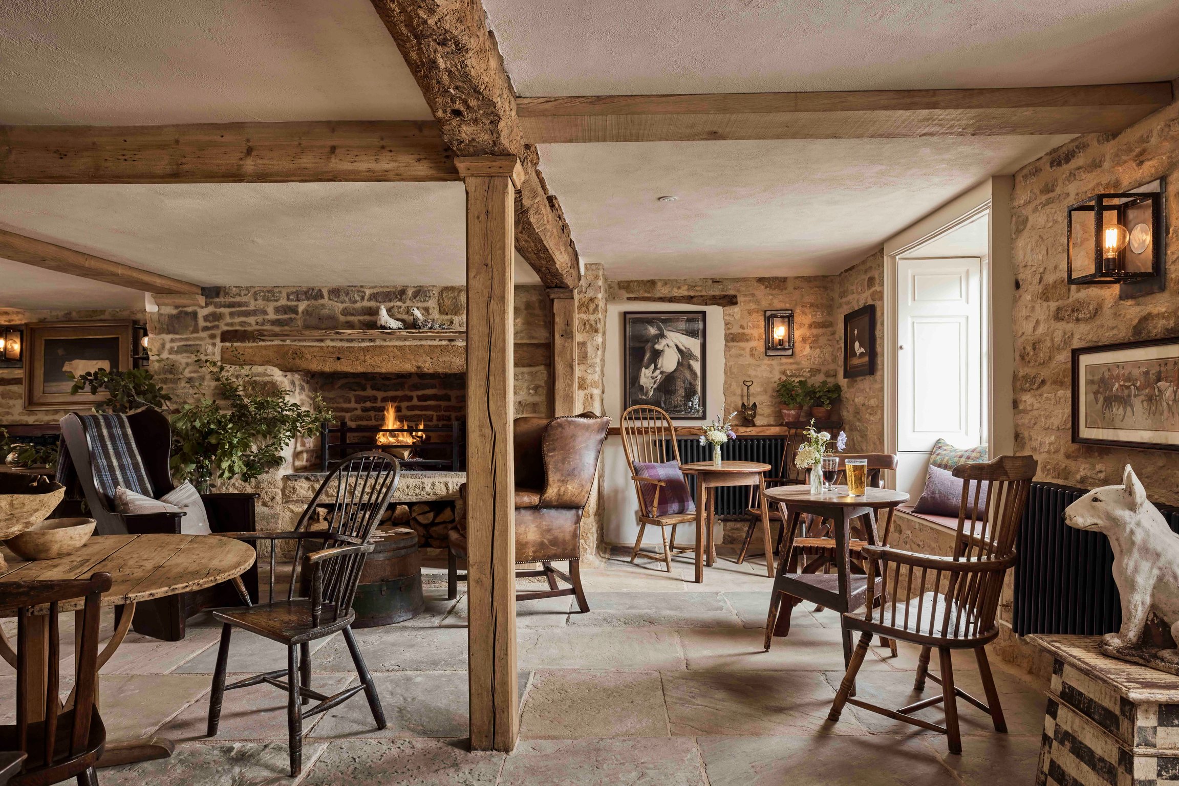 Interiors at The Fox at Oddington
