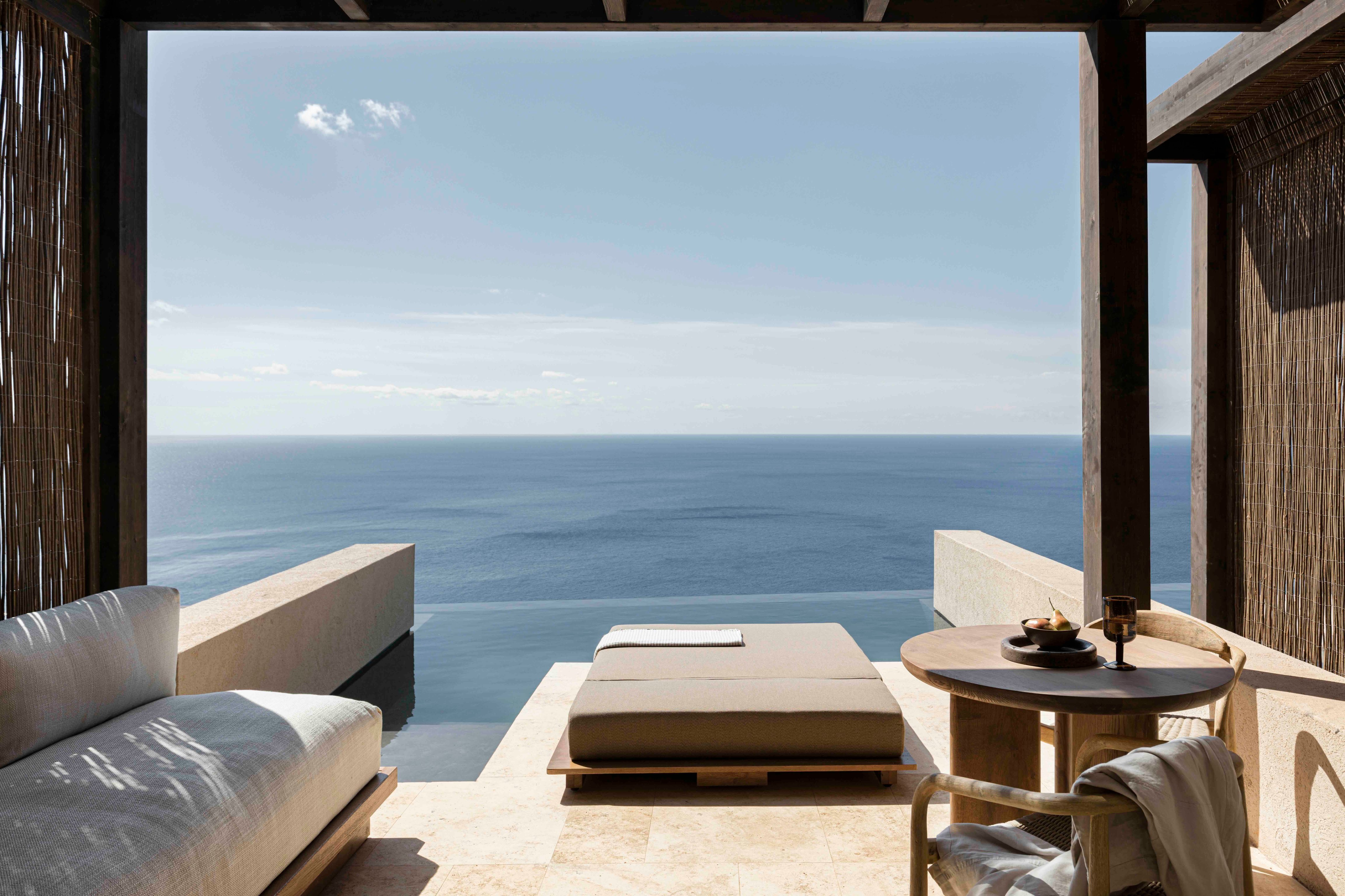 Plunge pool in suites at Gundari