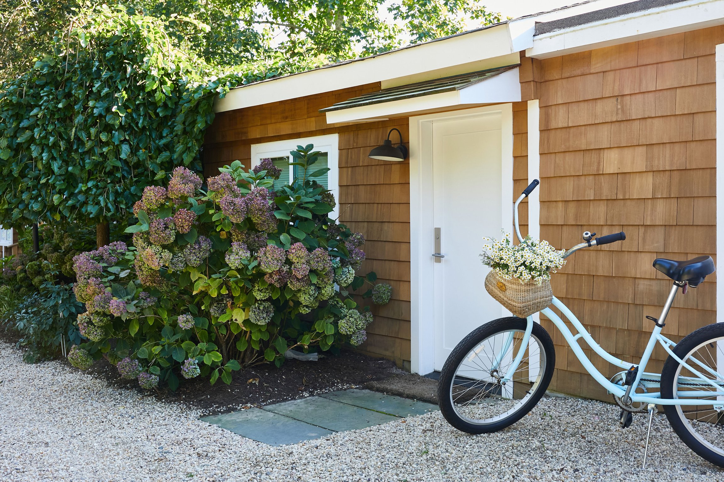 Exterior with bike in front of a cottage at The Roundtree