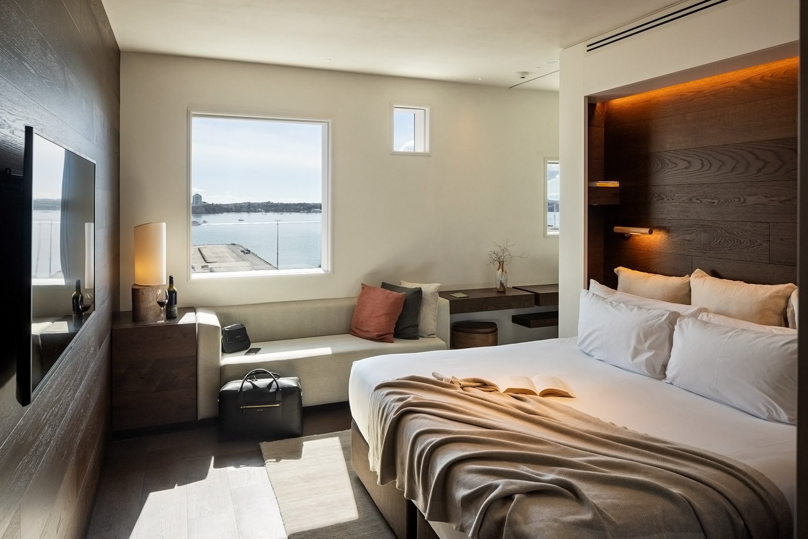 Guest room at Hotel Britomart in Auckland, New Zealand