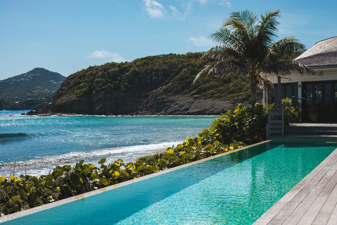 View from guest suite at Villa Nanne at Hotel Manapany, St. Barth