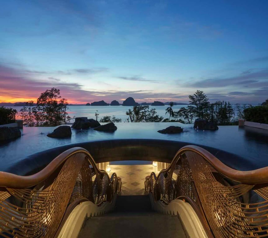 Aerial exterior photograph of Banyan Tree Krabi