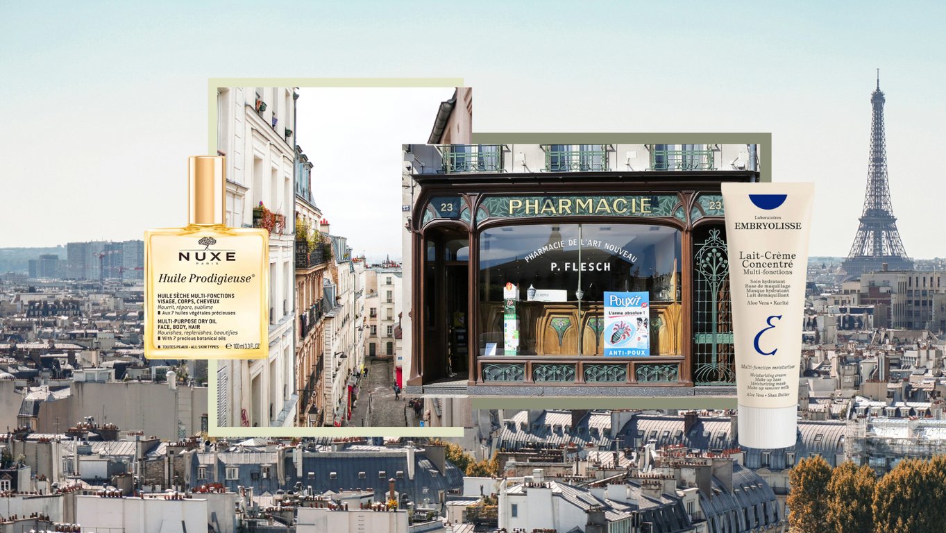 What’s Better Than A Boulangerie? A French Pharmacie | Nuxe Reve de Miel Lip Stick | Nuxe Multi-Purpose Dry Oil | NUXE Aluminum Free Antiperspirant Deodorant Rêvede Thé | Embryolisse Lait-Crème Concentré | Biafine Act Emulsion Cream | A313 Retinol Pommade