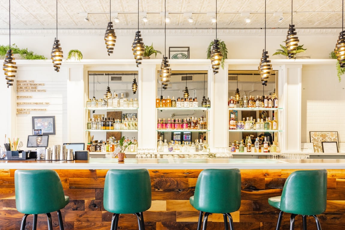 Shaken, Not Slurred: The Best Non-Alcoholic Bars For Dry January Drinking | Umbrella Dry - Credit: Andrew Albright | Nostalgia-Room | Sans Bar - Credit: Adam Moroz | Verbena - Credit: Daniel Lozada | Hekate-Cafe-Elixir-Lounge | Dream-House bar | Bandbox bar