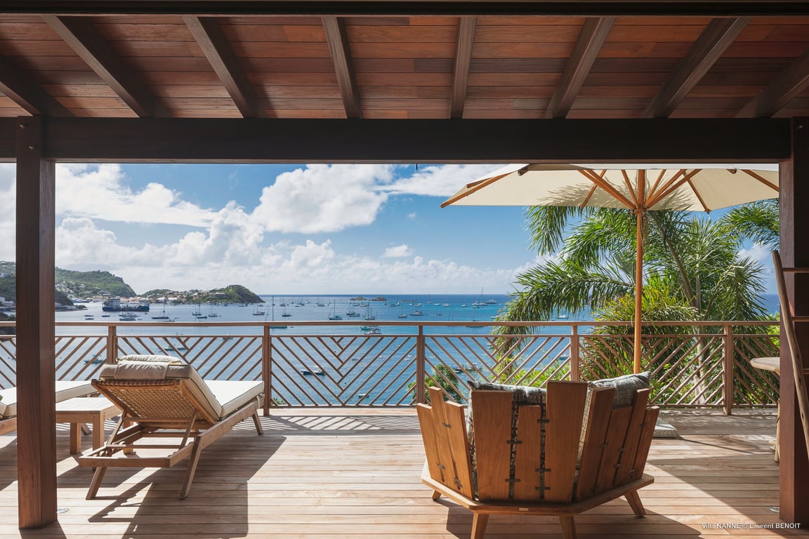View from guest suite at Villa Nanne at Hotel Manapany, St. Barth