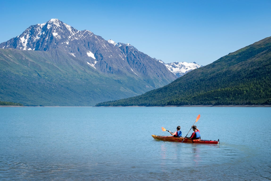 Why You Should Visit Anchorage, Alaska, This Summer | Flying to Anchorage Is Easier Than Ever - Credit: John Feng | Anchorage Outdoor Market - Credit: Wayde Carroll | Anchorage Museum's Interactive Exhibits - Credit: Mike Thomas | Chugach State Park, Winner Creek Trail Bridge - Credit: JodyO.Photos | Flightseeing Tour - Credit: Ralph Kristopher | Summer Dog Sledding - Credit: Carl Johnson | Alaska Railroad - Credit: Carl Johnson | Sundown Alaska Music Festival - Credit: Dylan Vehrs | Annual Salmon Fishing Derby - Credit: Wayde Carroll | Alaska Native Heritage Center - Credit: Ashley Heimbigner