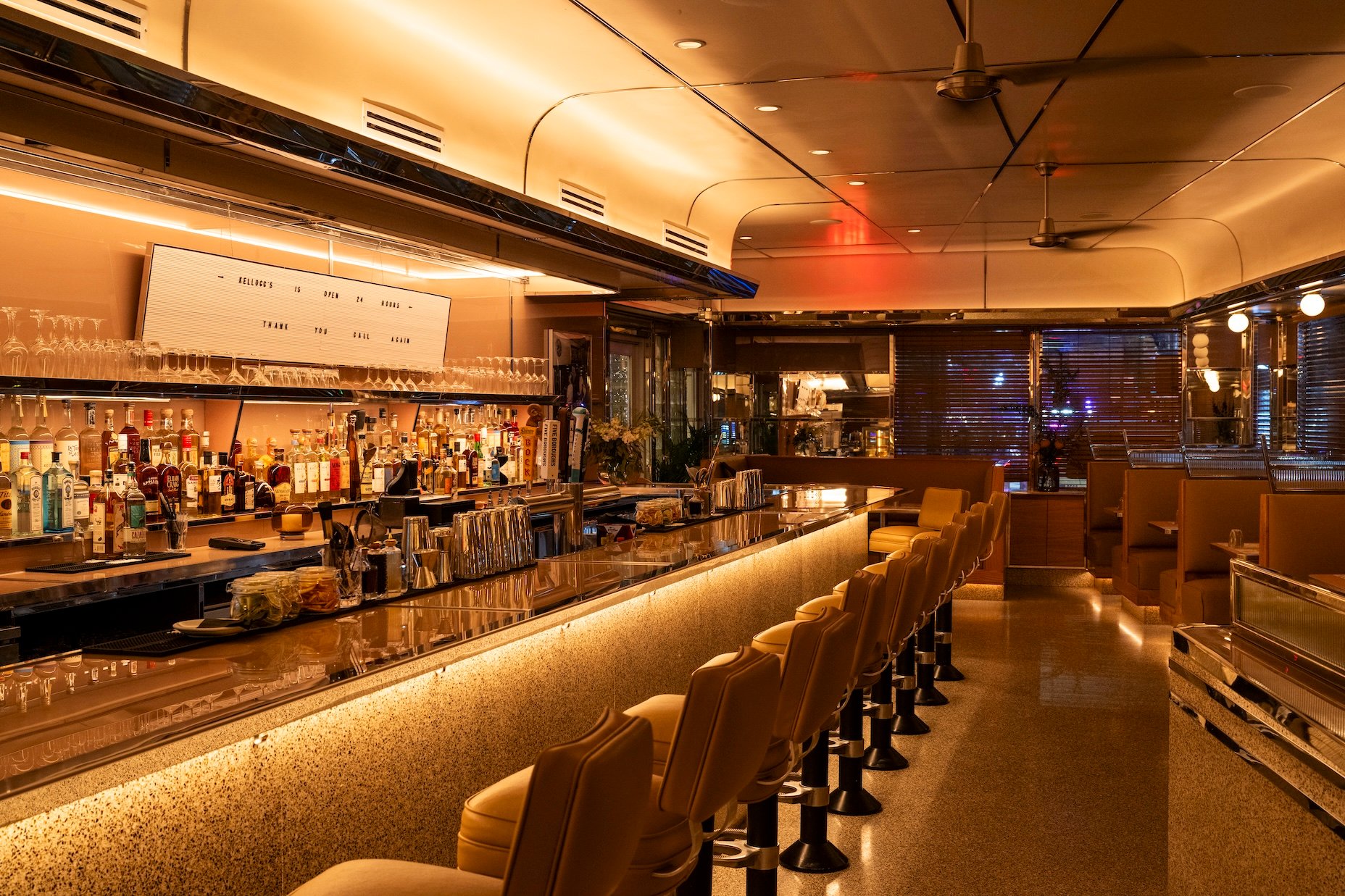 Interior of Kelloggs Diner