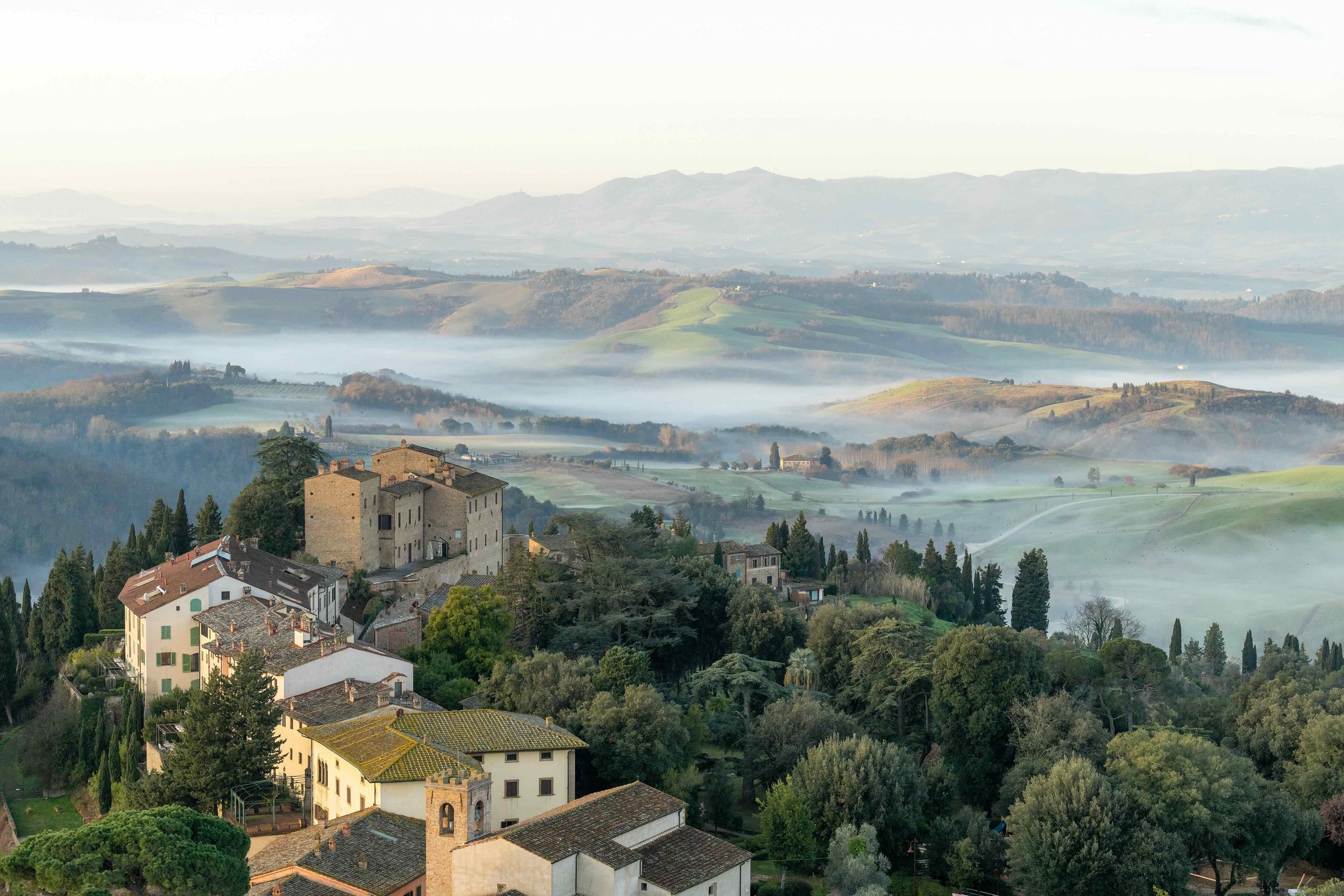 Scenic exterior view of Castelfalfi