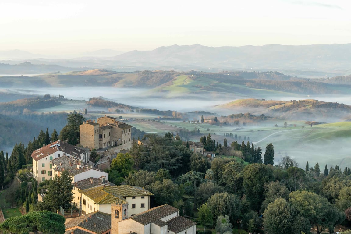Scenic exterior view of Castelfalfi