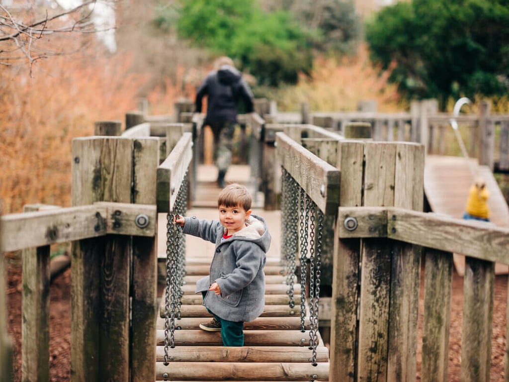 Child playing at Diana Memorial Playground