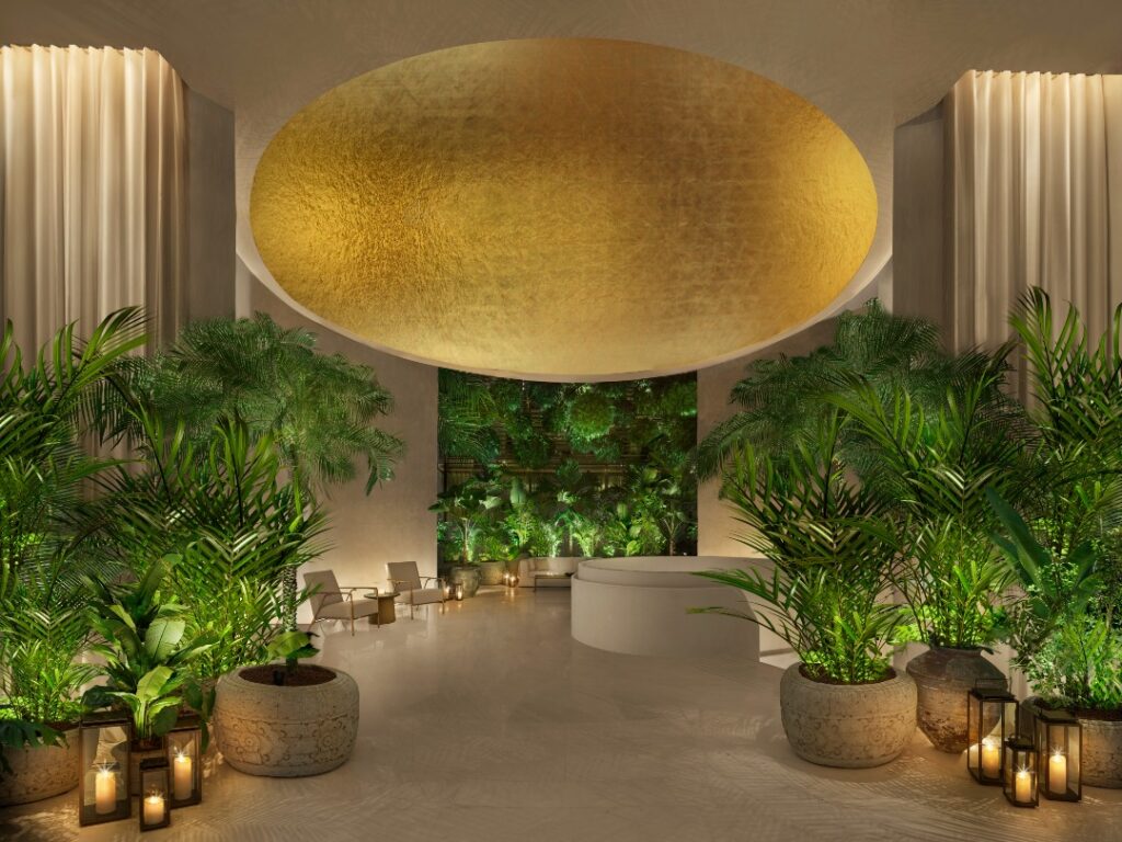 Is This Singapore’s Sleekest New Hotel? | The Singapore Edition entrance | The Singapore Edition staircase | The Singapore Edition bedroom | The Singapore Edition blue bar | The Singapore Edition poolside