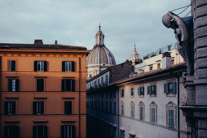 This Roman Hotel in a 17th-Century Palazzo Offers Elegant Accommodations for Design Lovers | G-Rough Sito-Room | G-Rough Pasquino-Suite-Afra-living-room | G-Rough Sito-Room-2 | G-Rough G-Bar | G-Rough Suite-Joe-Bathroom | G-Rough Pasquino Suite AFRA 2