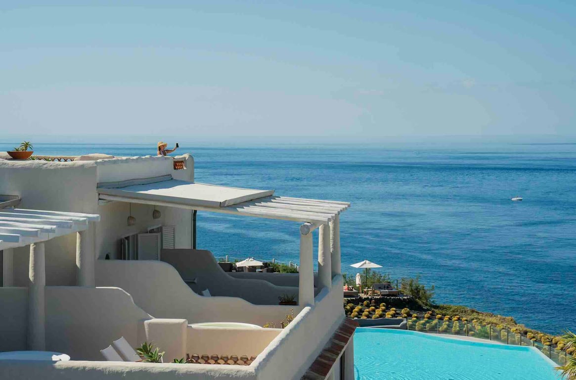 Surrounding environment from infinity pool at Therasia Resort