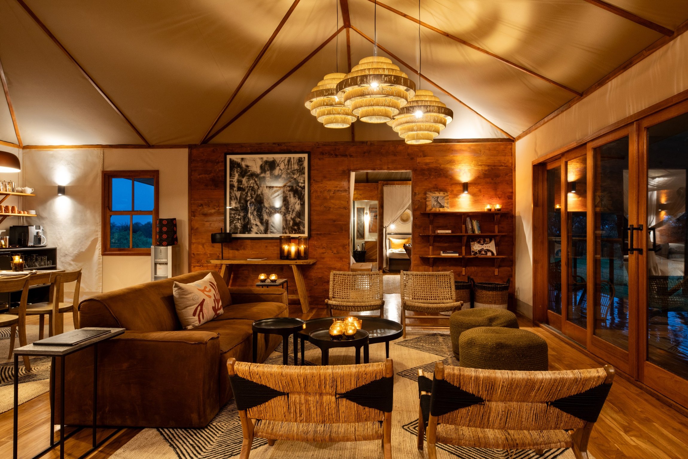 The Retreats at Sayari Redefine Luxury Safari in the Serengeti | The Retreats at Sayari suite exterior | The Retreats at Sayari suite living room | The Retreats at Sayari bedroom suite | The Retreats at Sayari bathroom | The Retreats at Sayari outdoor hot tub