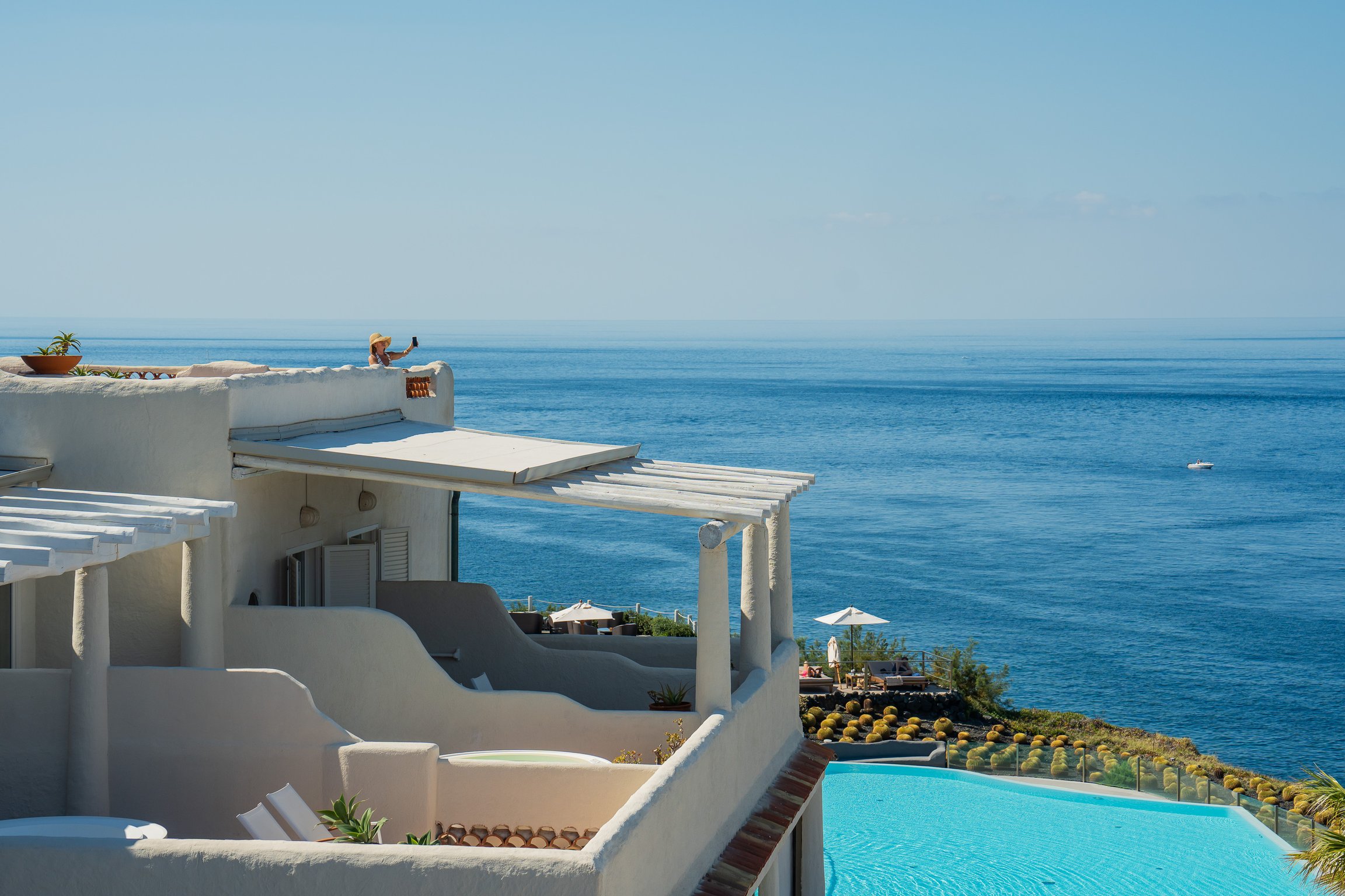 Surrounding environment from infinity pool at Therasia Resort
