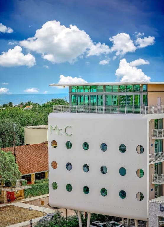 This New Luxury Hotel in Miami Was Created by Some of Nightlife’s Biggest Influences | Mr. C Coconut Grove Luxury Hotel | Mr. C Coconut Grove Luxury Hotel exterior | Mr. C Coconut Grove Luxury Hotel lobby | Mr. C Coconut Grove Luxury Hotel bedroom suite | Mr. C Coconut Grove Luxury Hotel rooftop pool | Mr. C Coconut Grove Luxury Hotel restaurant | Mr. C Coconut Grove Luxury Hotel cocktails