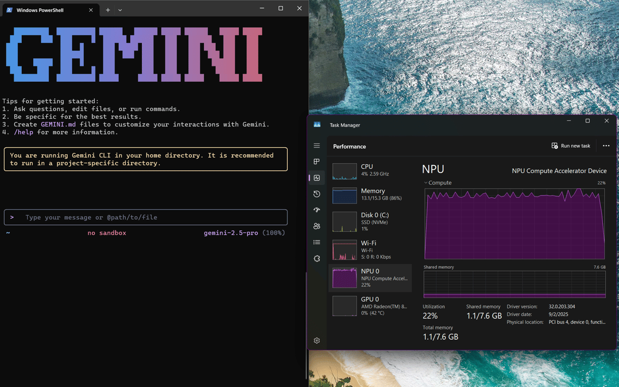 Gemini CLI running in local environment