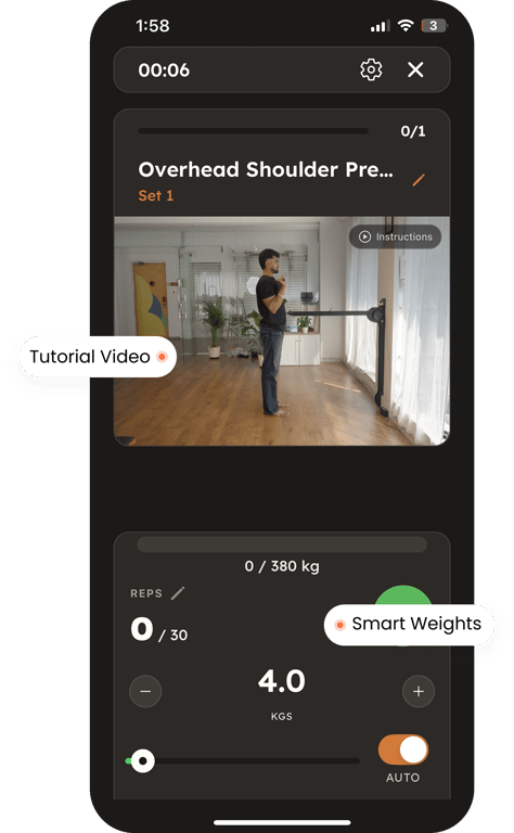 Ferra app — guided exercise screen