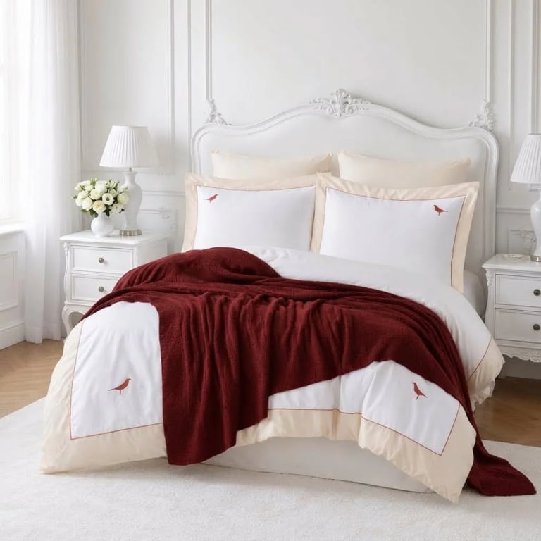 Fancy Cotton Bedding & Blanket Set 2