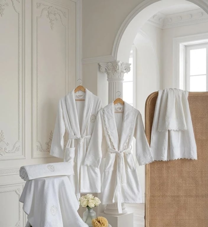 Luxury Couple Cotton Bathrobe Set