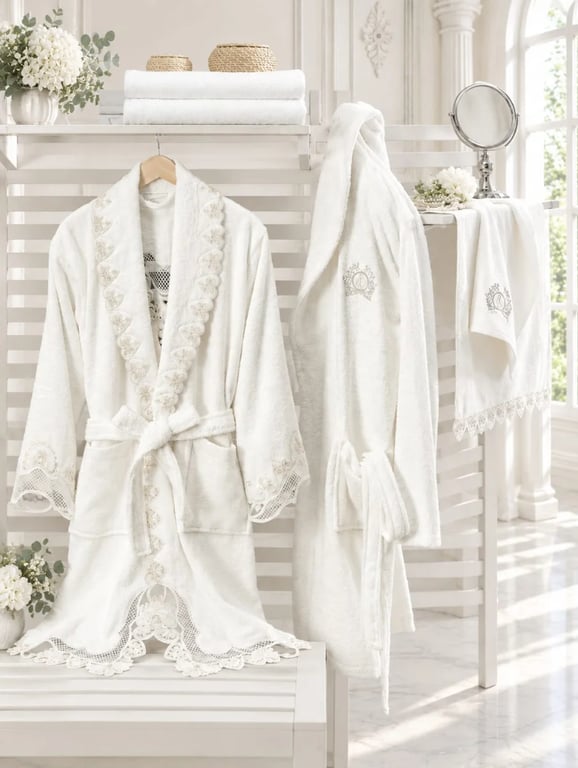 Luxury Couple Cotton Bathrobe Set