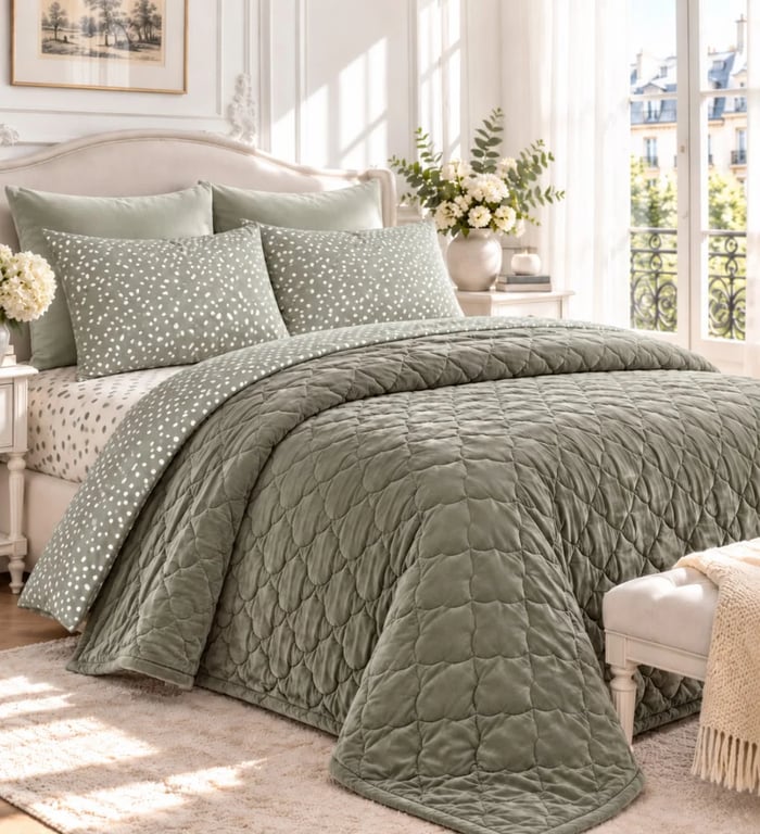 Quilted With Blanket Bedding Set