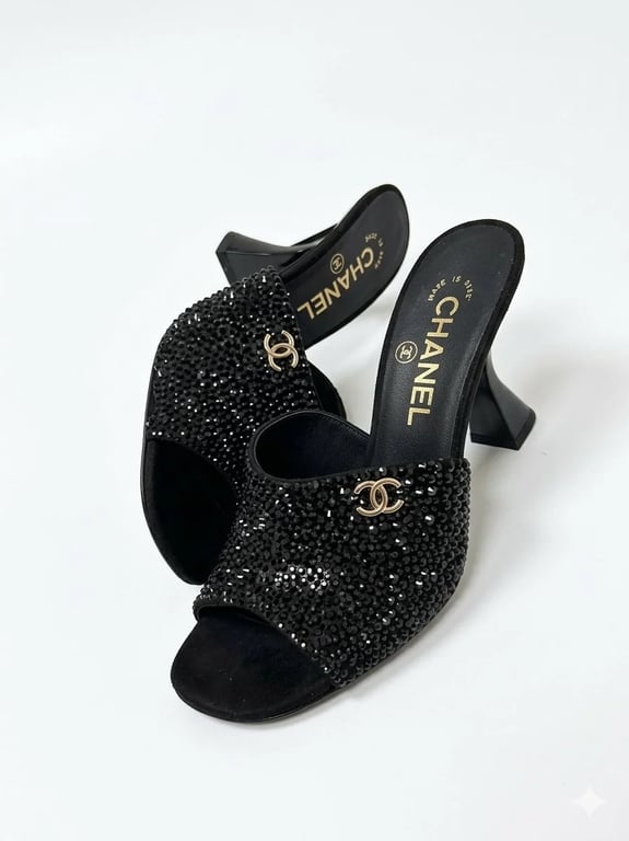 Chanel Strass Rhinestone Mules