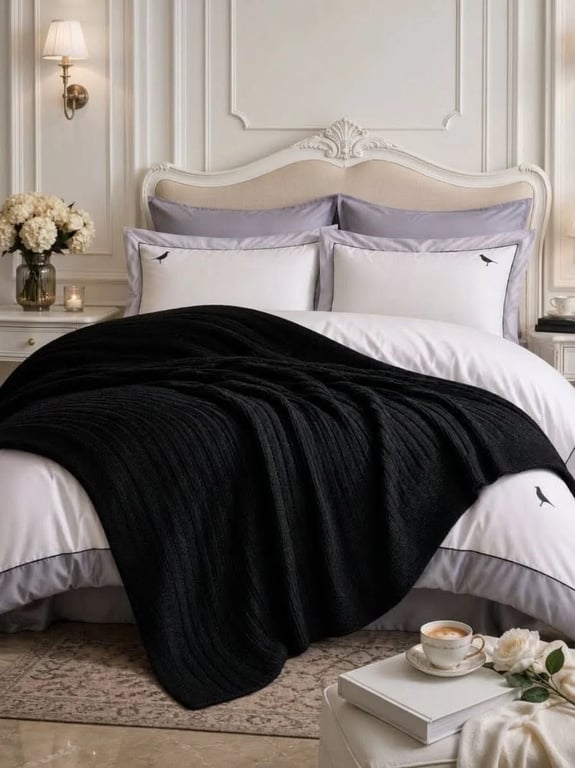 Fancy Cotton Bedding & Blanket Set