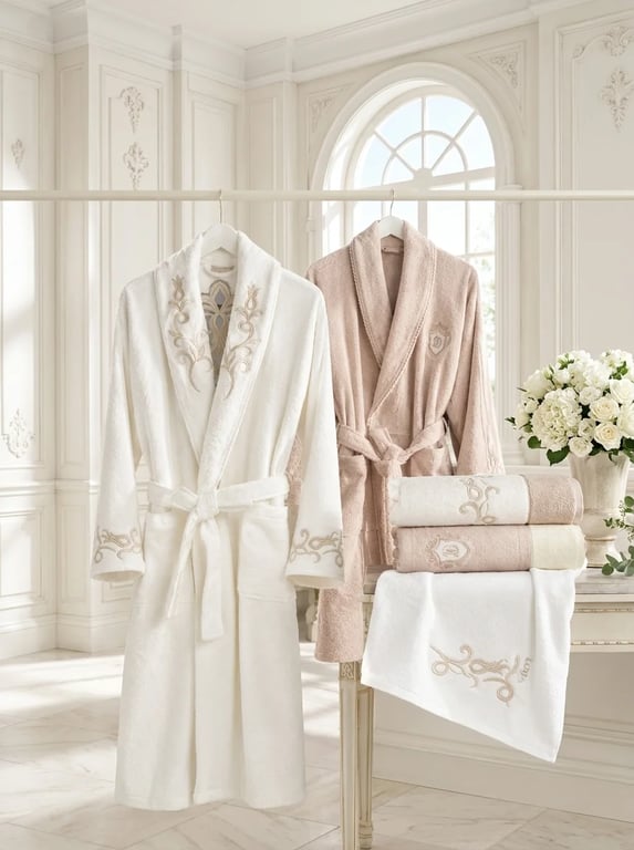 Luxury Couple Cotton Bathrobe Set