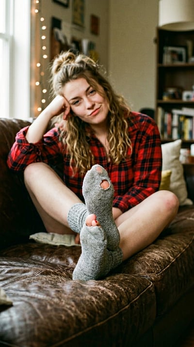 The "Toe-Hole" Worn Sock