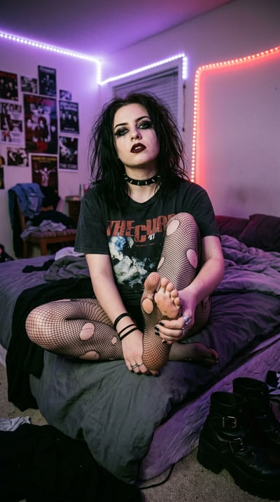 The Goth Girl's Fishnet Soles