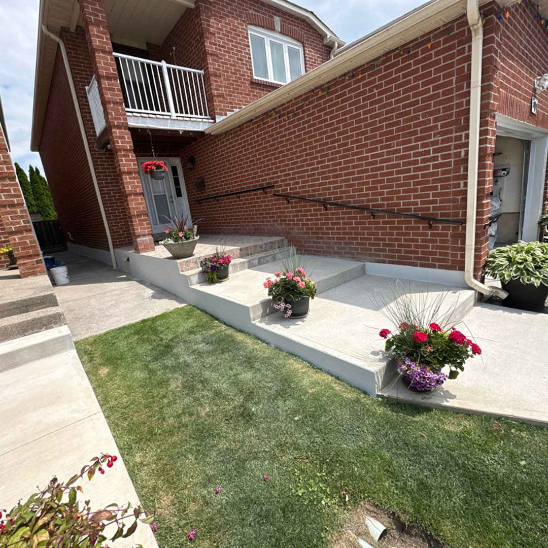 Completed masonry work - clean professional finish