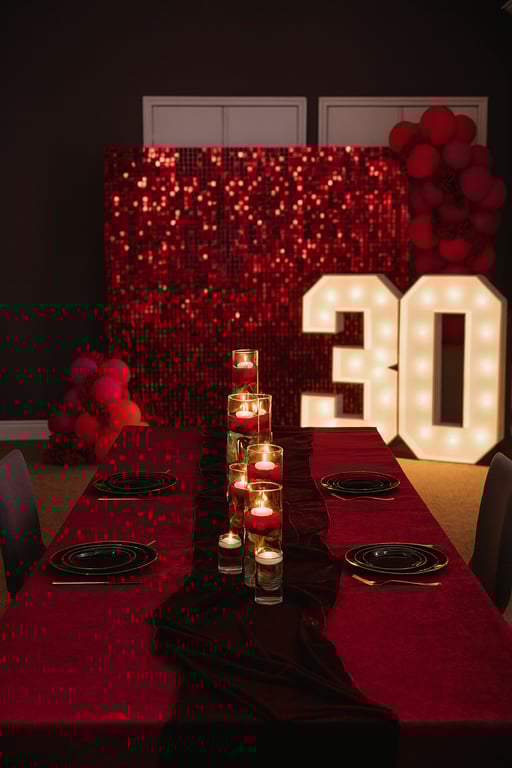 30Th Birthday Celebration In Burgundy