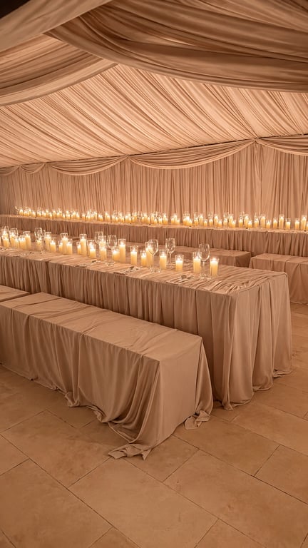 Floral-draped celebration setup at a private Beverly Hills event styled by Dreamy Parties LA