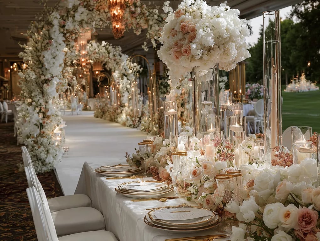 Elegant event decor styling