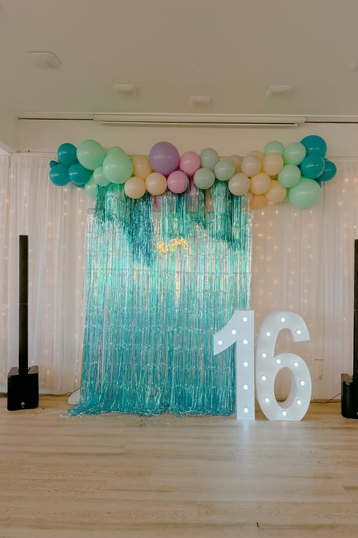 Sweet 16 Celebration Setup