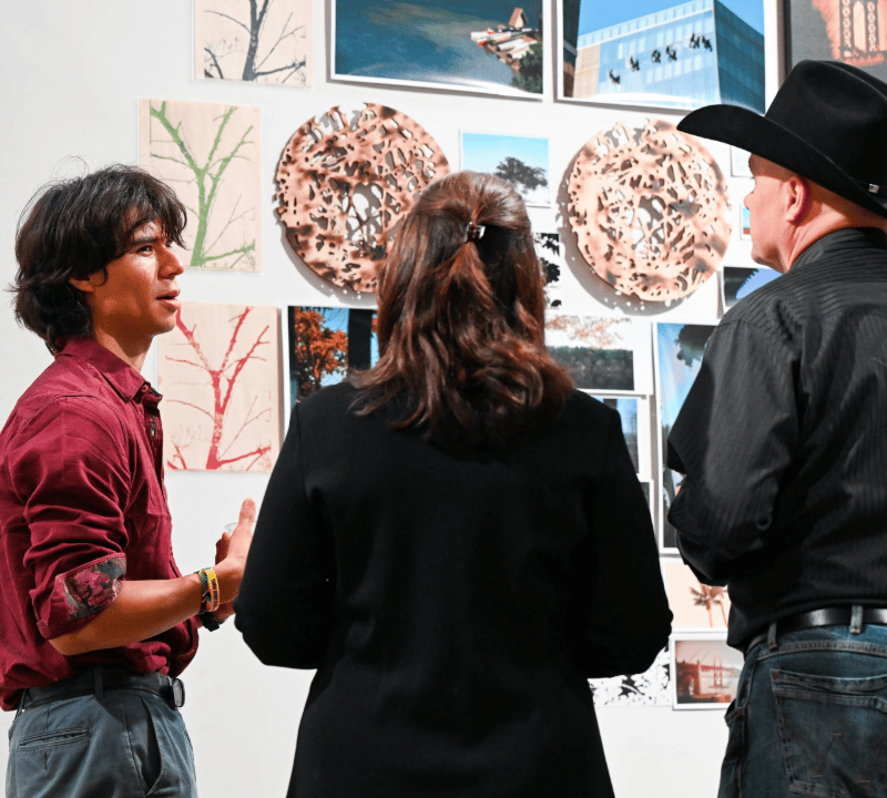 People talking at Lyons Arts Lab event
