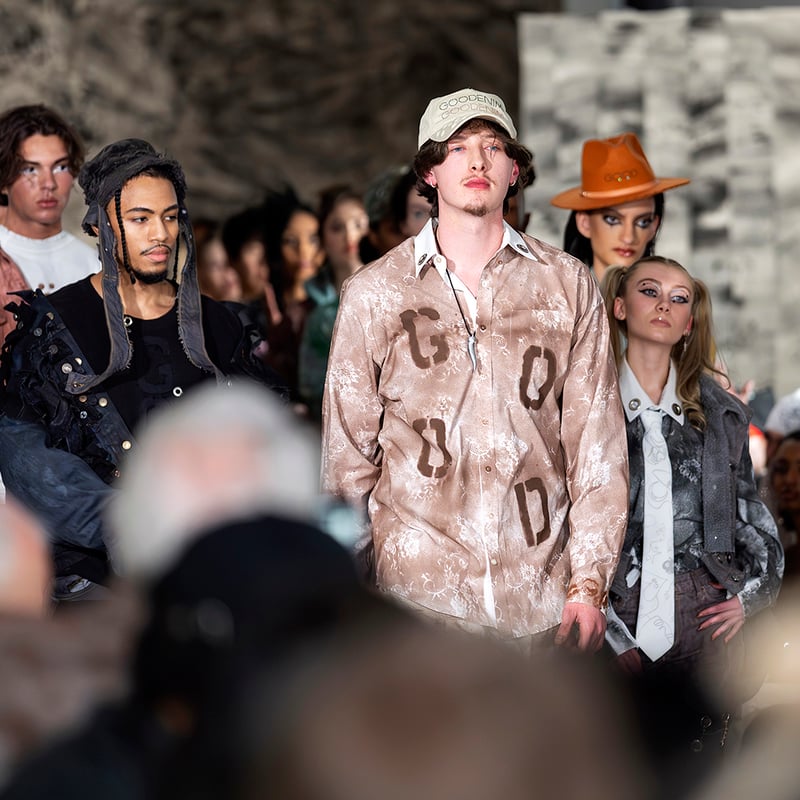 Models walking the runway