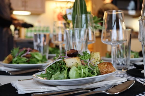 A plate of salad.